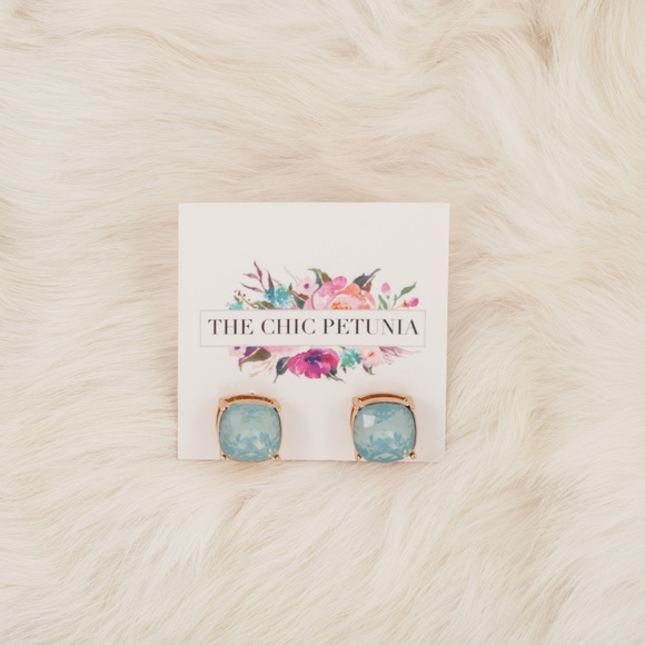 The Chic Petunia Jewelry - Blue Opal 14K Earrings
